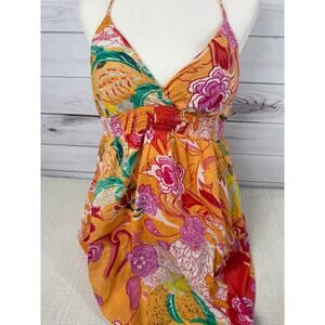 Energie Spaghetti Strap Floral Dress Elastic Empire Waist‎ XL